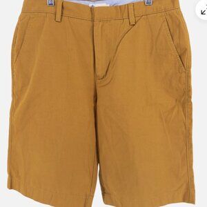 J Crew 11" Rivington Chino Shorts Men's 34" Brown Flat Front Cotton NEW NWT